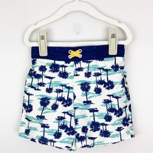 Cat & Jack - 4T Boys Palm Tree Swim Trunks